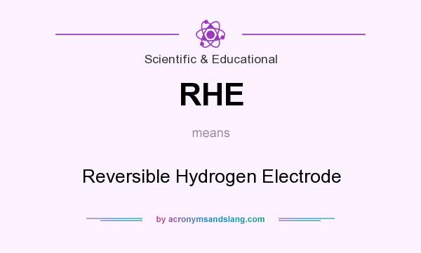 What does RHE mean? It stands for Reversible Hydrogen Electrode