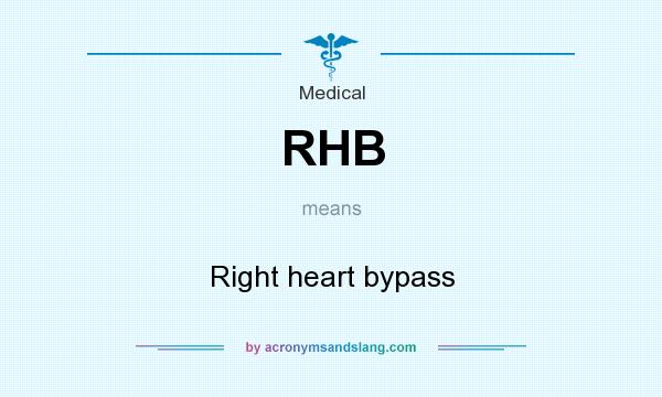 What does RHB mean? It stands for Right heart bypass