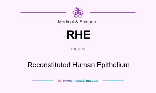 What does RHE mean? It stands for Reconstituted Human Epithelium