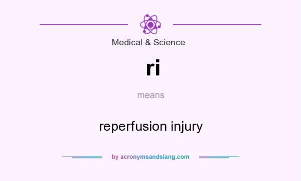 What does ri mean? It stands for reperfusion injury