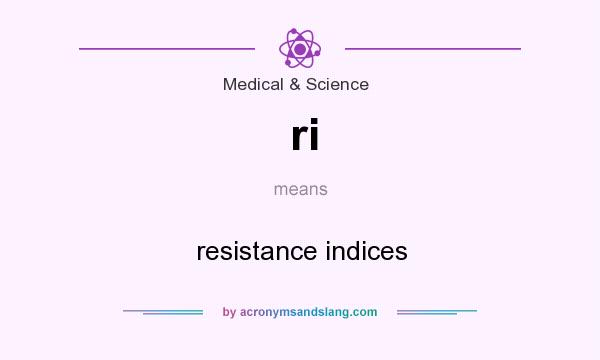 What does ri mean? It stands for resistance indices