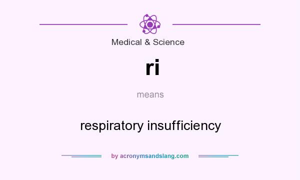 What does ri mean? It stands for respiratory insufficiency