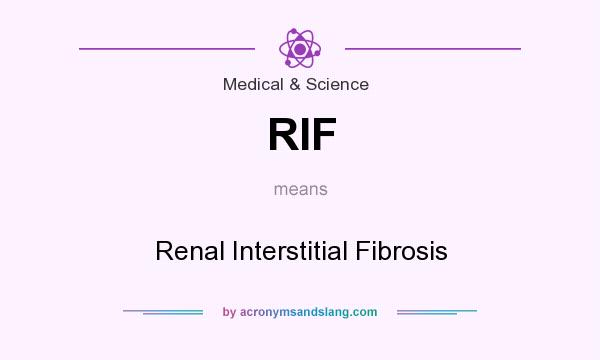 What does RIF mean? It stands for Renal Interstitial Fibrosis