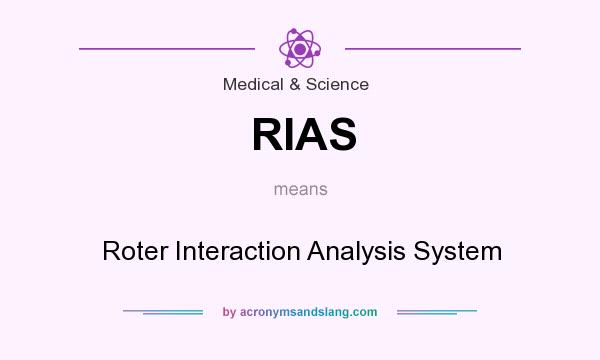 What does RIAS mean? It stands for Roter Interaction Analysis System
