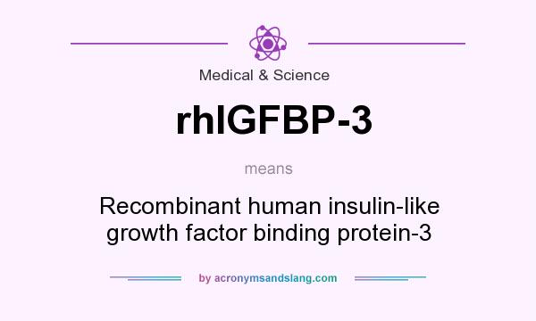 What does rhIGFBP-3 mean? It stands for Recombinant human insulin-like growth factor binding protein-3