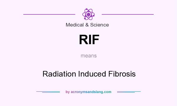What does RIF mean? It stands for Radiation Induced Fibrosis