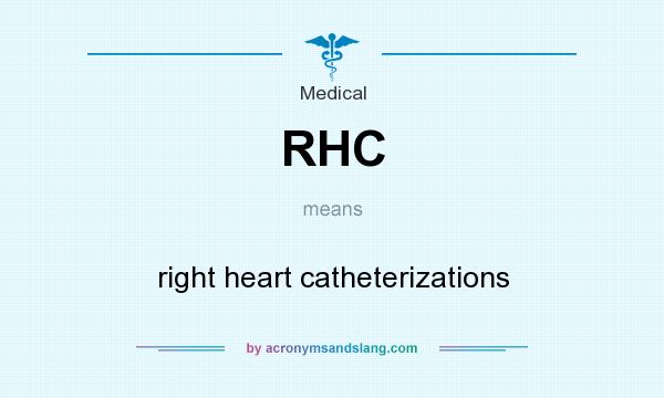 What does RHC mean? It stands for right heart catheterizations