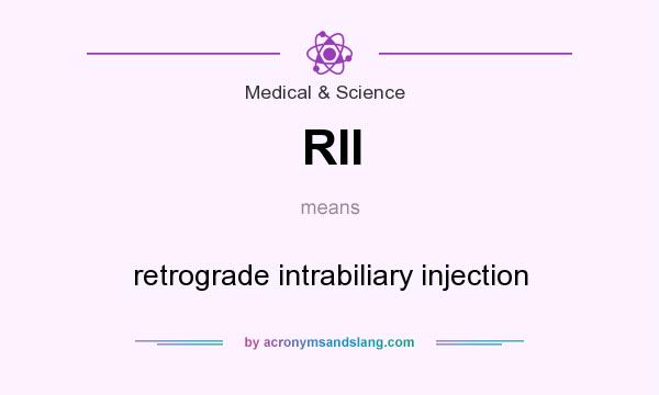 What does RII mean? It stands for retrograde intrabiliary injection