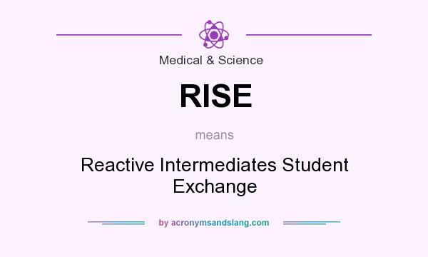 What does RISE mean? It stands for Reactive Intermediates Student Exchange