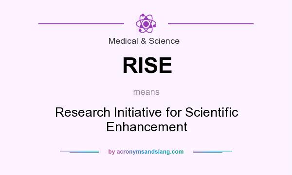 What does RISE mean? It stands for Research Initiative for Scientific Enhancement