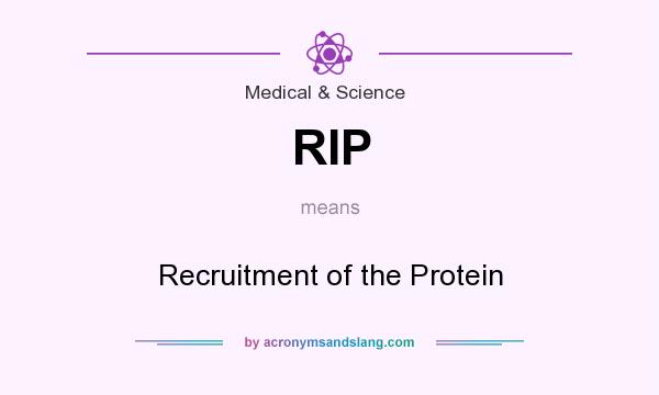 What does RIP mean? It stands for Recruitment of the Protein