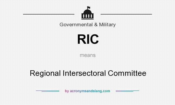 What does RIC mean? It stands for Regional Intersectoral Committee