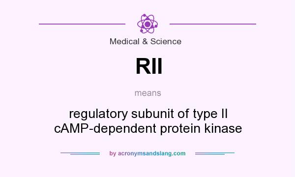 What does RII mean? It stands for regulatory subunit of type II cAMP-dependent protein kinase