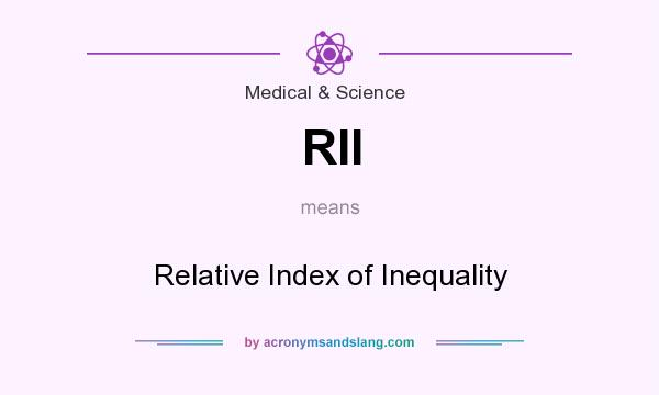 What does RII mean? It stands for Relative Index of Inequality