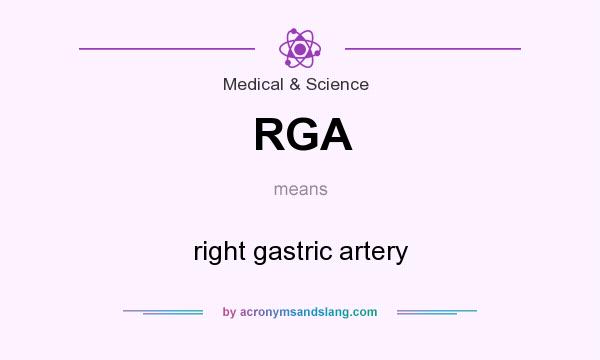 What does RGA mean? It stands for right gastric artery