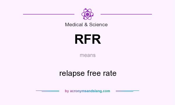 What does RFR mean? It stands for relapse free rate