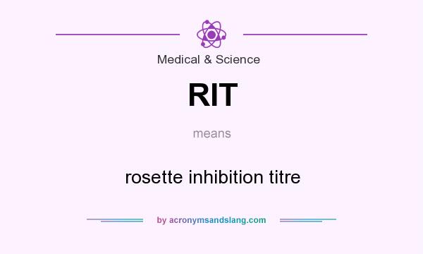 What does RIT mean? It stands for rosette inhibition titre