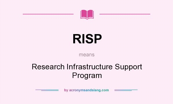 What does RISP mean? It stands for Research Infrastructure Support Program