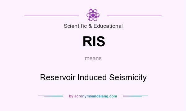 What does RIS mean? It stands for Reservoir Induced Seismicity