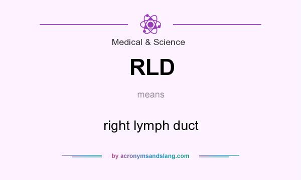 What does RLD mean? It stands for right lymph duct