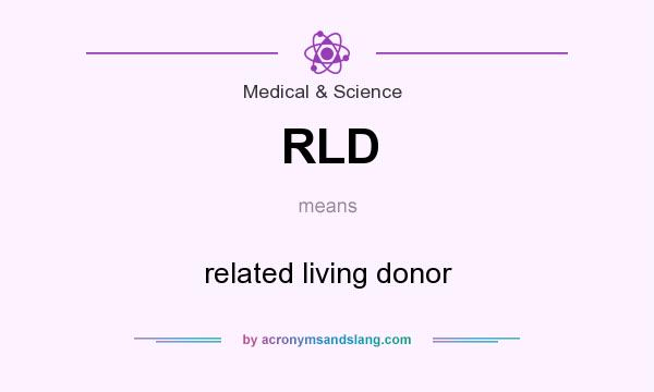 What does RLD mean? It stands for related living donor