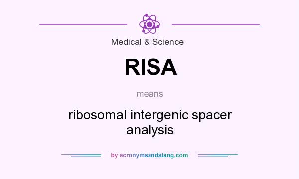 What does RISA mean? It stands for ribosomal intergenic spacer analysis