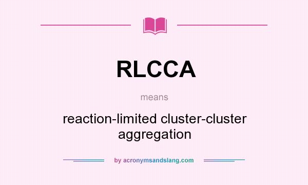 What does RLCCA mean? It stands for reaction-limited cluster-cluster aggregation
