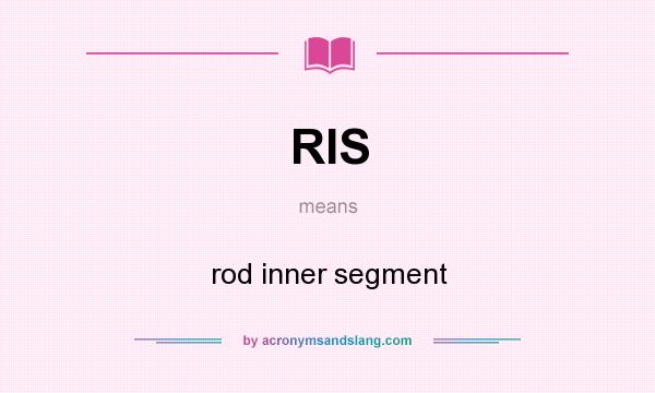 What does RIS mean? It stands for rod inner segment