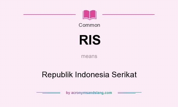 What does RIS mean? It stands for Republik Indonesia Serikat