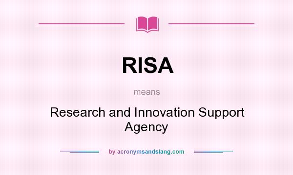 What does RISA mean? It stands for Research and Innovation Support Agency