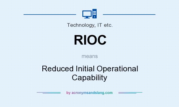 What does RIOC mean? It stands for Reduced Initial Operational Capability