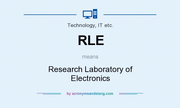 What does RLE mean? It stands for Research Laboratory of Electronics