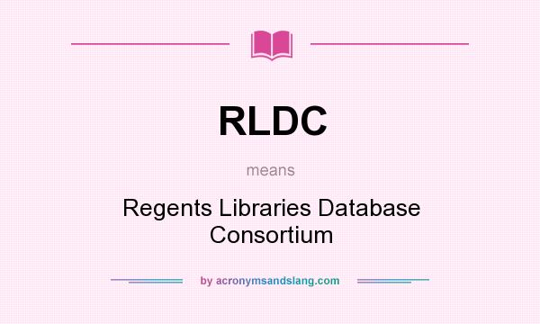 What does RLDC mean? It stands for Regents Libraries Database Consortium