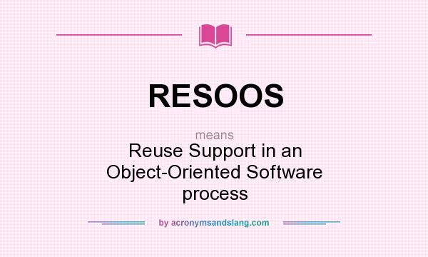 What does RESOOS mean? It stands for Reuse Support in an Object-Oriented Software process