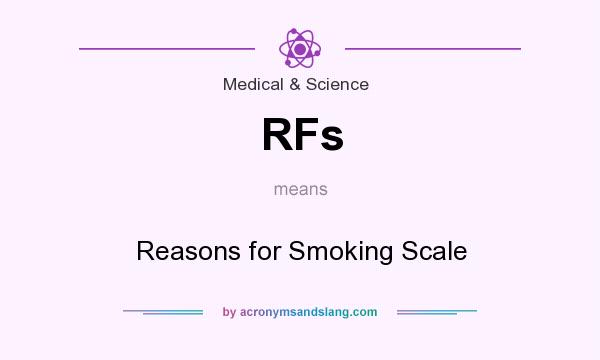 What does RFs mean? It stands for Reasons for Smoking Scale