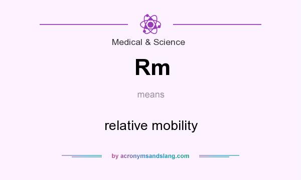 What does Rm mean? It stands for relative mobility