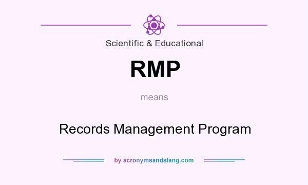 What does RMP mean? It stands for Records Management Program