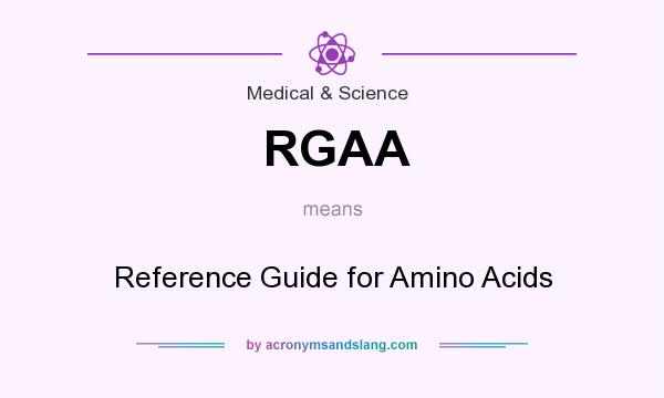 What does RGAA mean? It stands for Reference Guide for Amino Acids