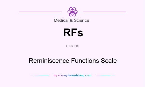 What does RFs mean? It stands for Reminiscence Functions Scale