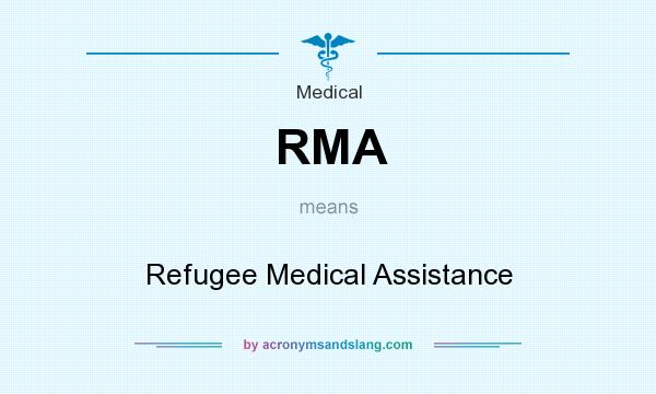 What does RMA mean? It stands for Refugee Medical Assistance