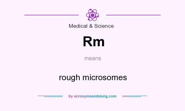 What does Rm mean? It stands for rough microsomes