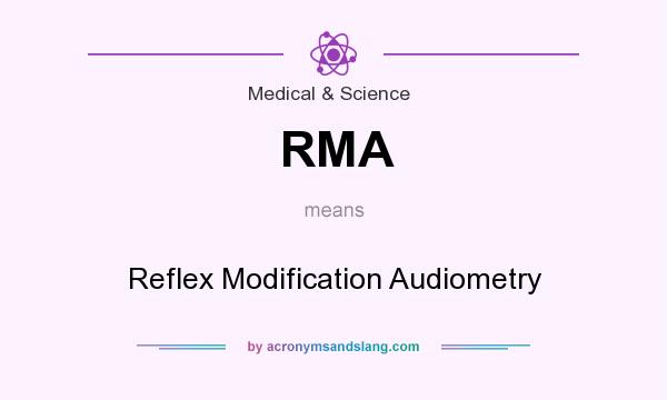 What does RMA mean? It stands for Reflex Modification Audiometry