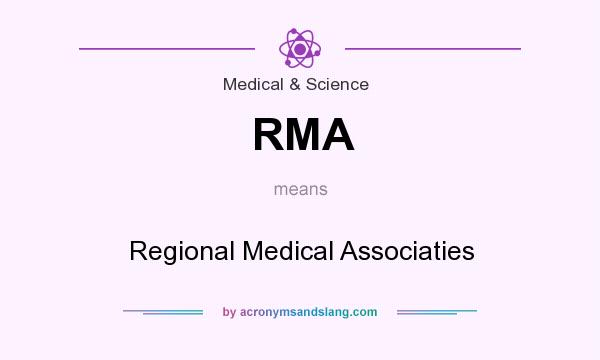 What does RMA mean? It stands for Regional Medical Associaties