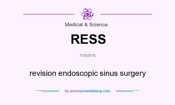 What does RESS mean? It stands for revision endoscopic sinus surgery