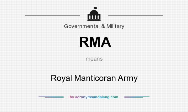 What does RMA mean? It stands for Royal Manticoran Army