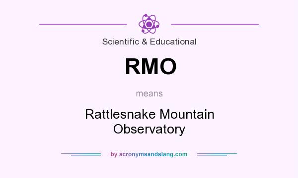 What does RMO mean? It stands for Rattlesnake Mountain Observatory