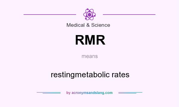 What does RMR mean? It stands for restingmetabolic rates