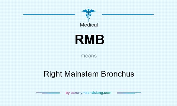 What does RMB mean? It stands for Right Mainstem Bronchus
