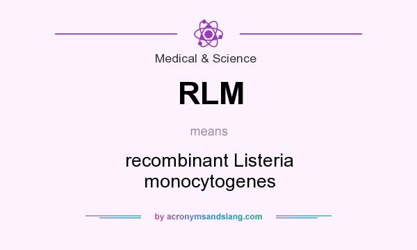 What does RLM mean? It stands for recombinant Listeria monocytogenes