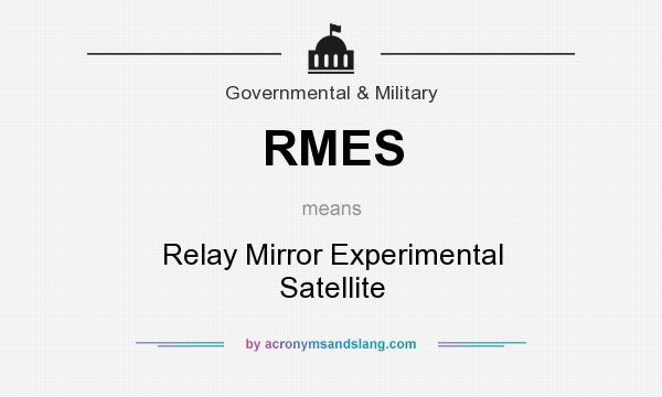 What does RMES mean? It stands for Relay Mirror Experimental Satellite